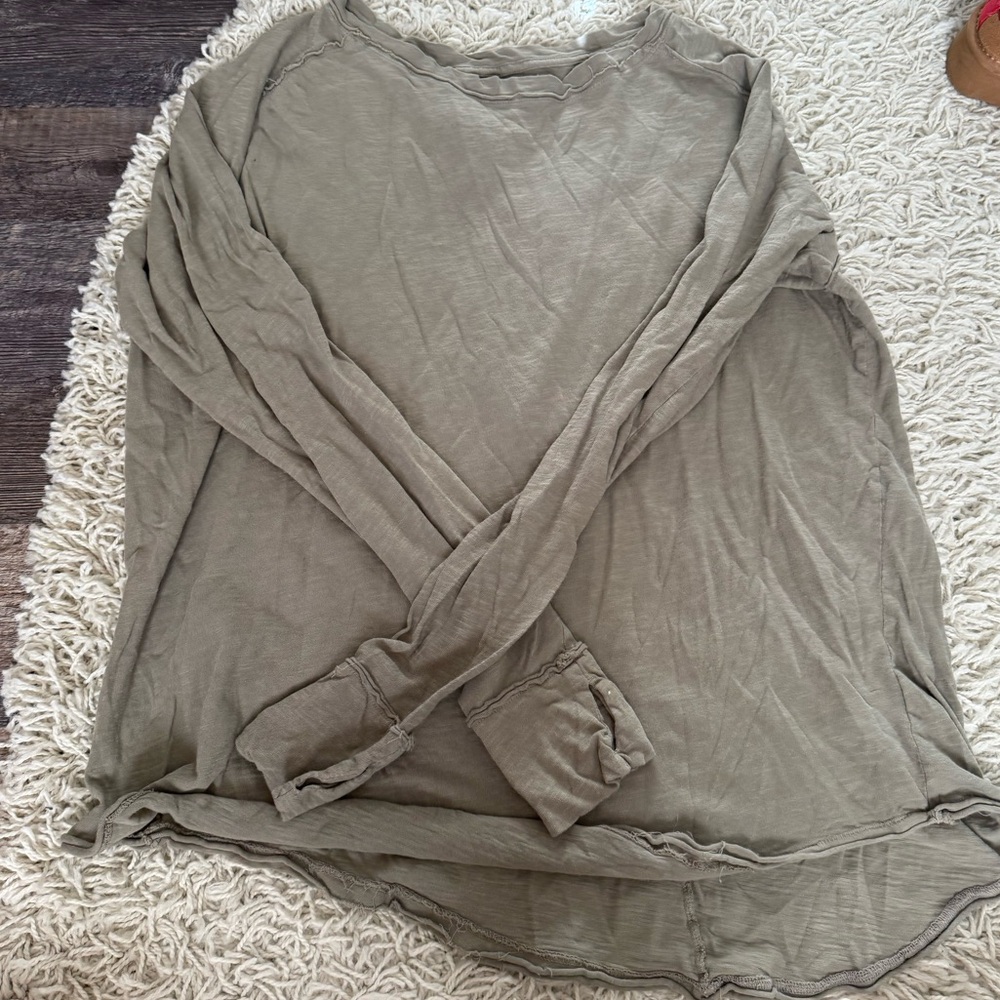 Free people oversized long sleeve tee